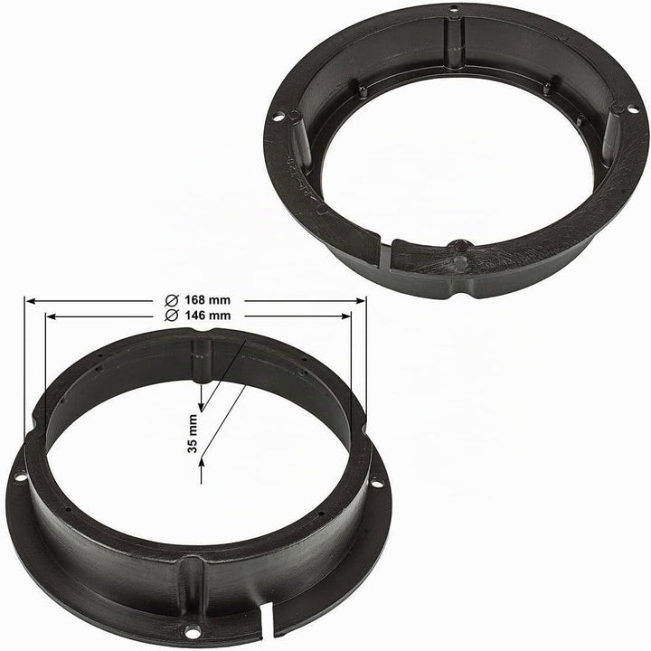 tomzz Audio 2825-000 Lautsprecherringe Adapter Halterungen kompatibel mit Kia NIRO Carnival Sportage