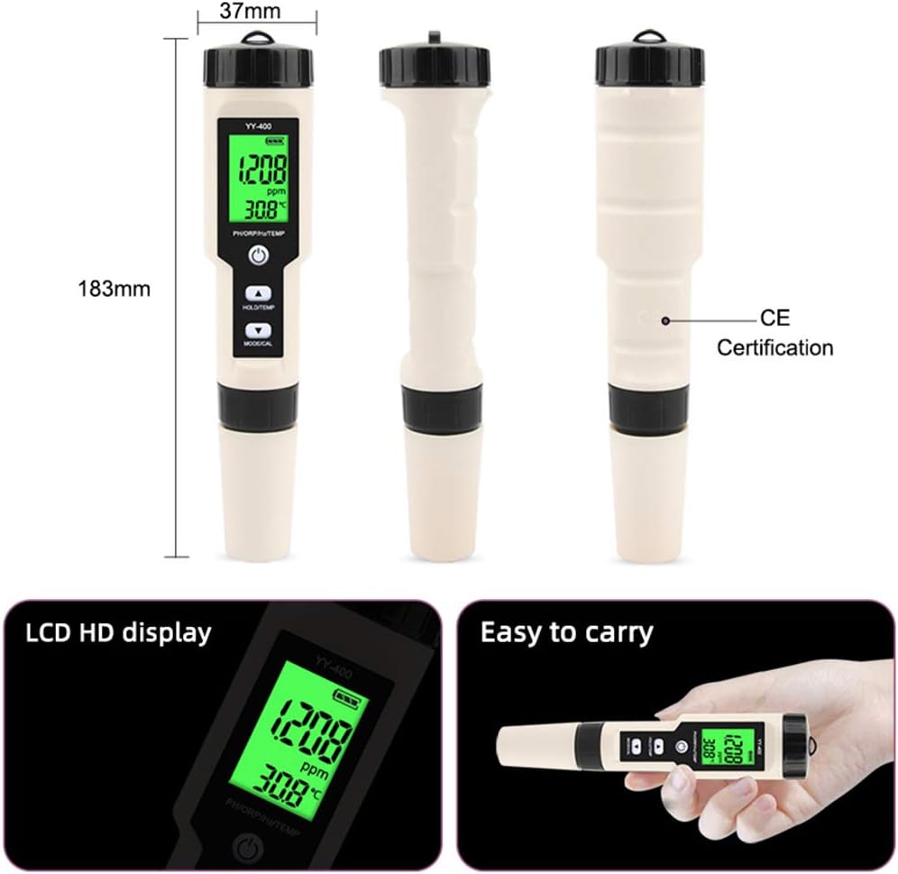 YY-400 4-in-1 PH/ORP/H2 & TEM Messgerät, digitaler Dydrogen-Ionenkonzentrationstest