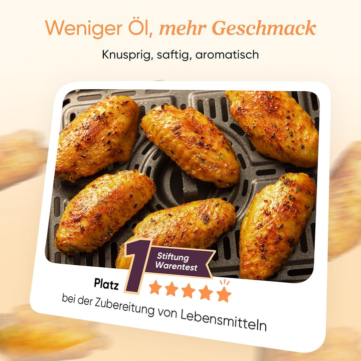 COSORI Heissluftfritteuse 2 Kammern Airfryer, 8-in-1 Dual Zone Air Fryer XXL 8,5 L, Heissluftfritteu