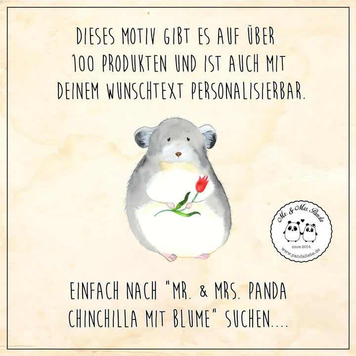 Mr. &amp; Mrs. Panda Motiv WC Sitz Chinchilla mit Blume - Geschenk, lustige Sprüche, Büro, Tiermotive, K