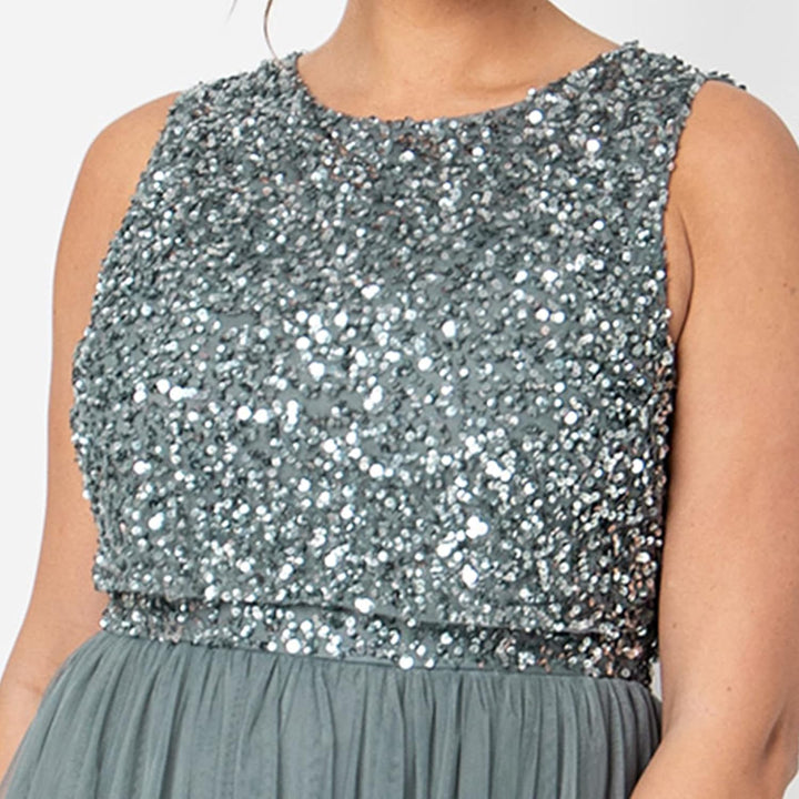 Maya Deluxe Damen Bridesmaid Dress Misty Green 38, Misty Green 38
