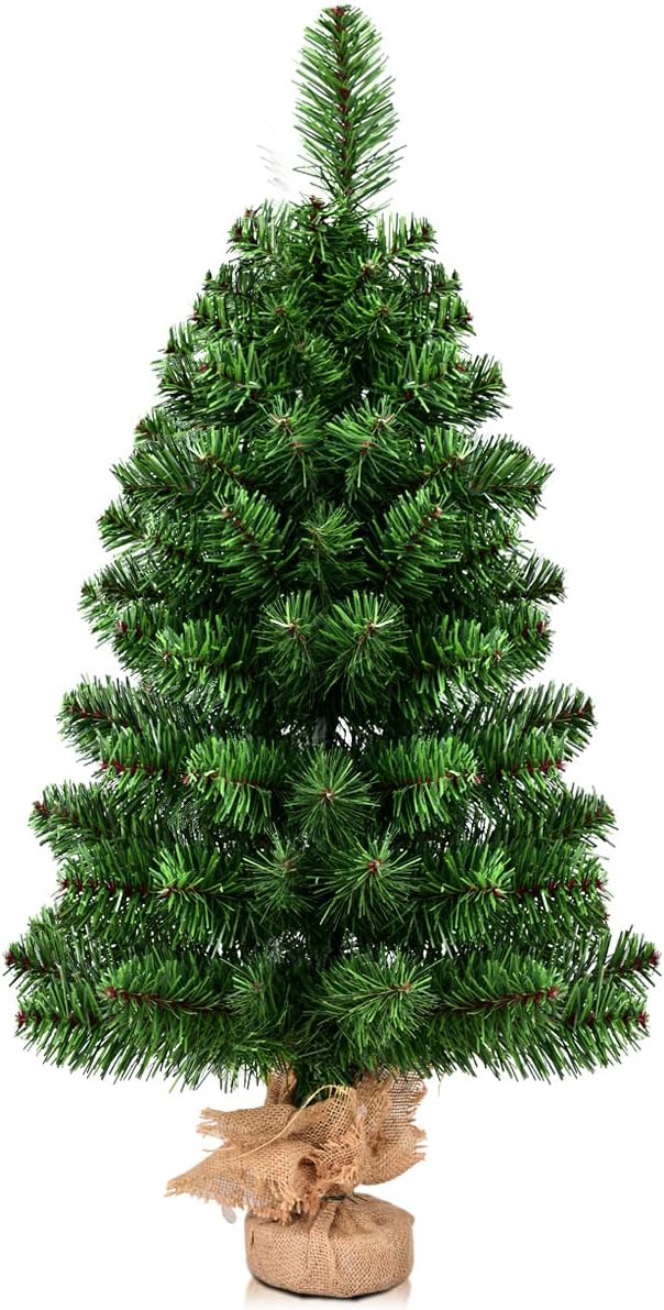 DREAMADE 60cm/90cm Mini Weihnachtsbaum, künstlicher Tannenbaum klein, Weihnachtsdeko, Tisch-Weihnach