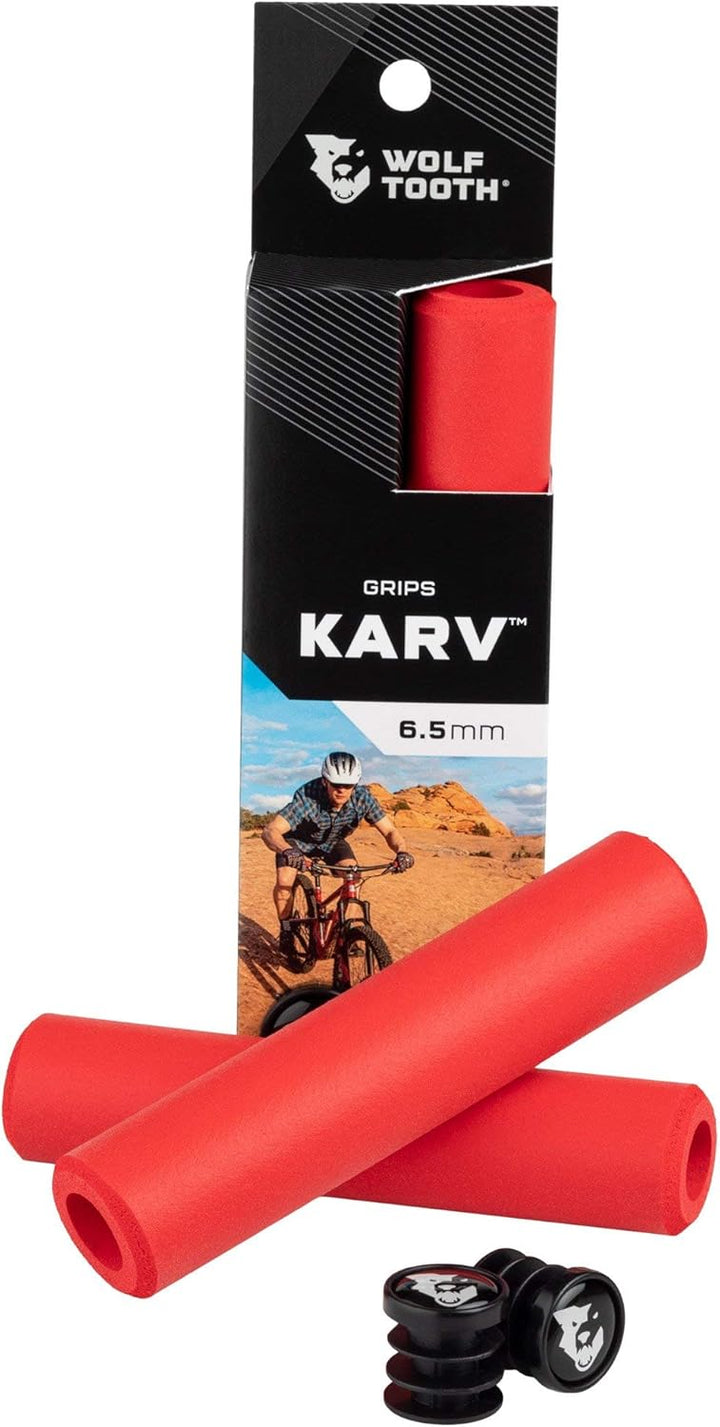 Wolf Tooth Karv Fahrradgriffe 6.5 mm rot, 6.5 mm rot