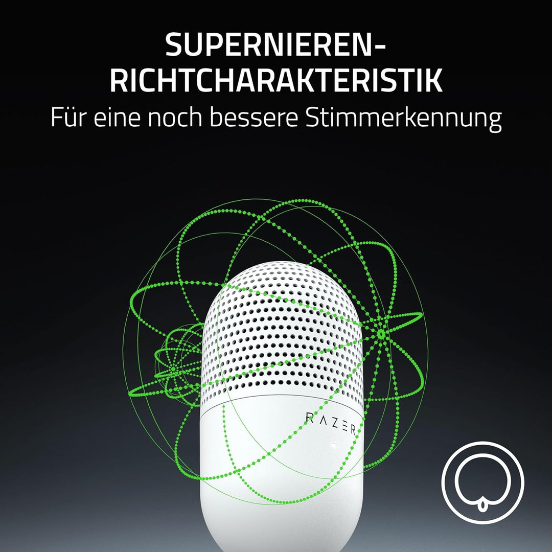 Razer Seiren V3 Mini - Ultrakompaktes USB-Mikrofon (14mm Kondensatormikrofon, Supernierencharakteris
