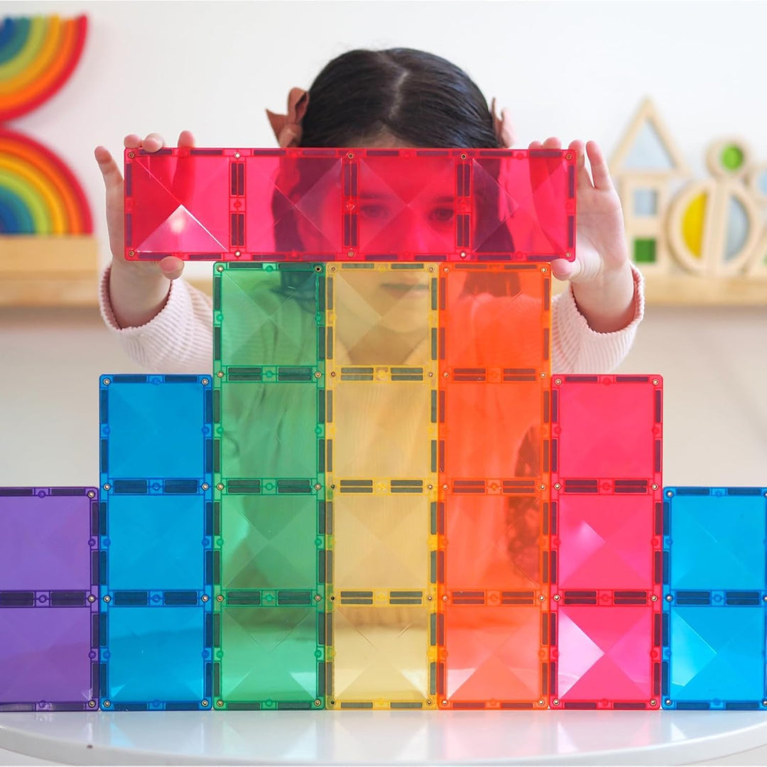 CONNETIX Magnetische Fliesen Regenbogen Rechteck Packen, 18 Stück