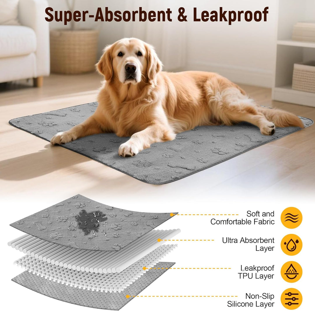 waschbare Welpenunterlagen 2er-Pack, Wiederverwendbare supersaugfähige Hunde PIPI Matten, wasserdich