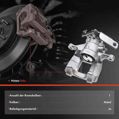 Frankberg Bremssattel Bremszange Hinterachse Links ohne Halter Kompatibel mit Tourneo Custom V362 20