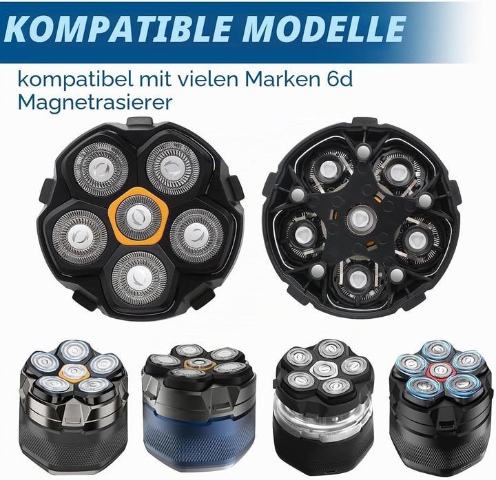 2pcs Magnetische 6 Blade Head Shaver Ersatzköpfe für DOAO JoyKoi Solimpia Singphere AEXIRI Head Shav
