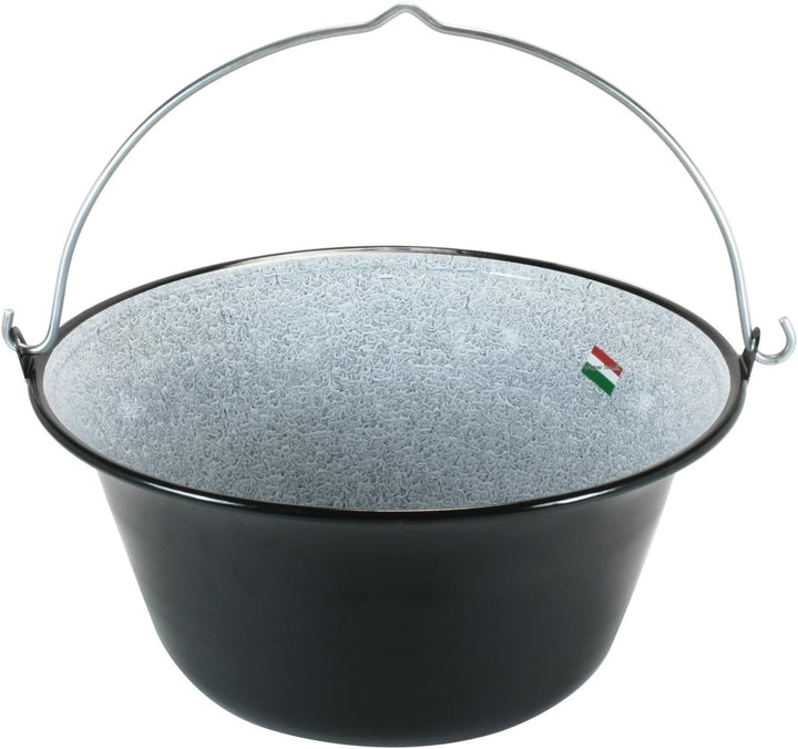 Original ungarischer Gulaschkessel 15 Liter emailliert für Kesselgulasch / Gulaschtopf Glühweinkesse