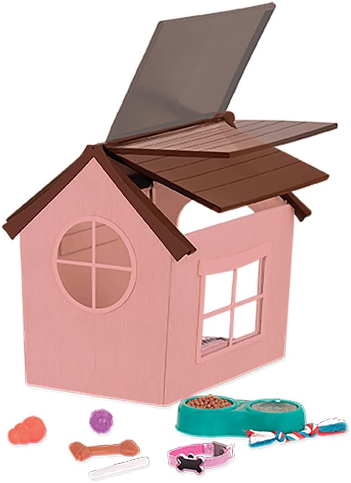 Our Generation - OG-Hundehaus - Hundehaus Spielset - Haustierspielzeug - 46 cm Puppe Zubehör - Vorge
