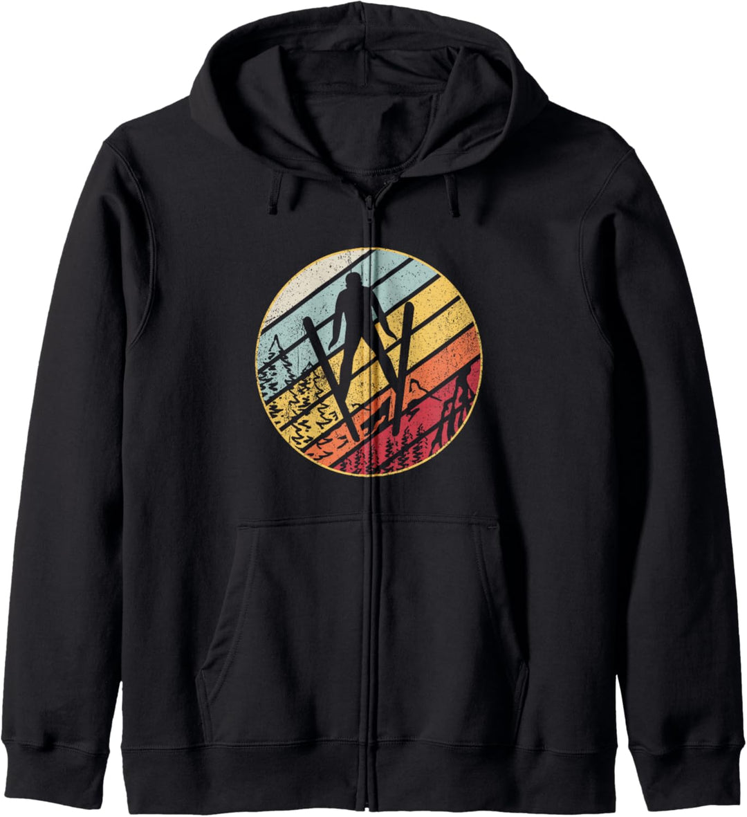 Skispringen Vintage Skifliegen Skiurlaub Ski Skispringer Kapuzenjacke