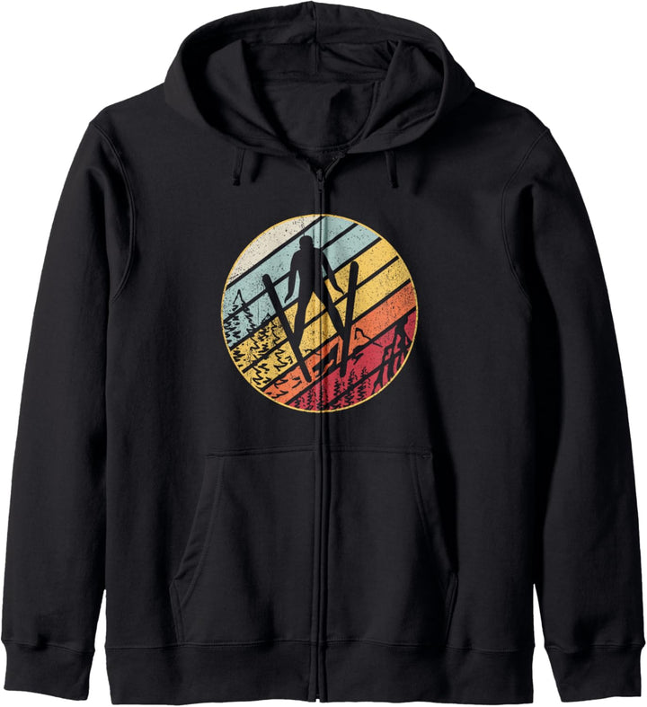 Skispringen Vintage Skifliegen Skiurlaub Ski Skispringer Kapuzenjacke