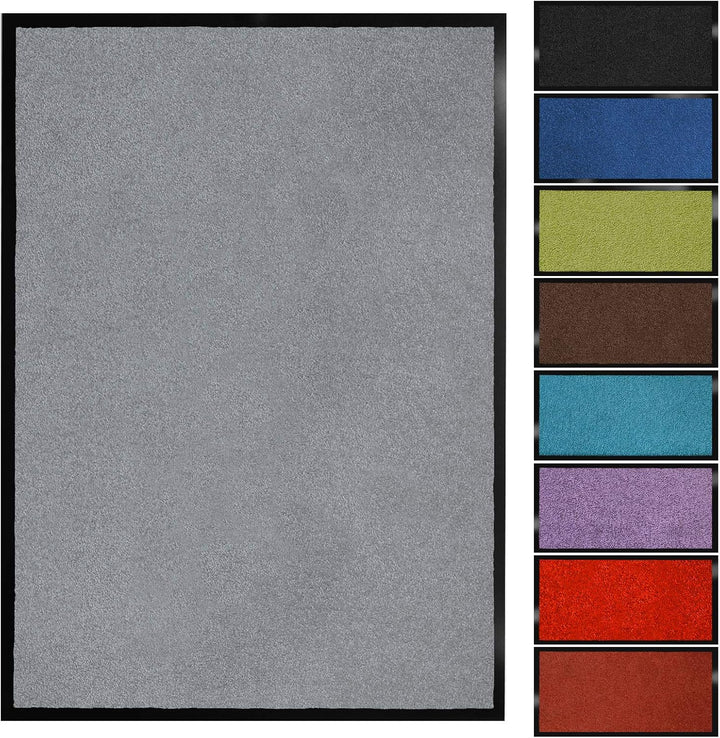 Floordirekt Schmutzfangmatte Monochrom | Fussmatte in 10 Grössen &amp; 8 Farben | Türmatte für innen &amp; a