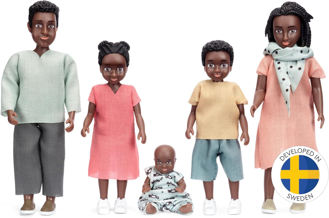 Lundby Puppenhaus Puppen für Puppenhaus Familie - Dunkelhäutige Puppenfamilie Billie - Puppenhaus Bi