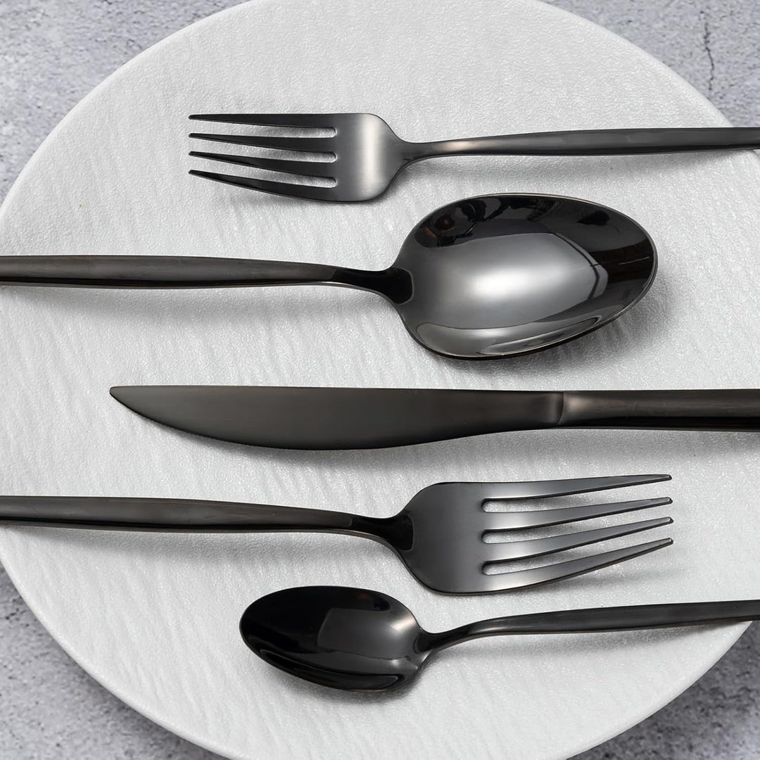 Besteck Set, LAZAHOME 30-teilig Besteckset für 6 Personen mit Messer Gabel Löffel, Edelstahl Essbest