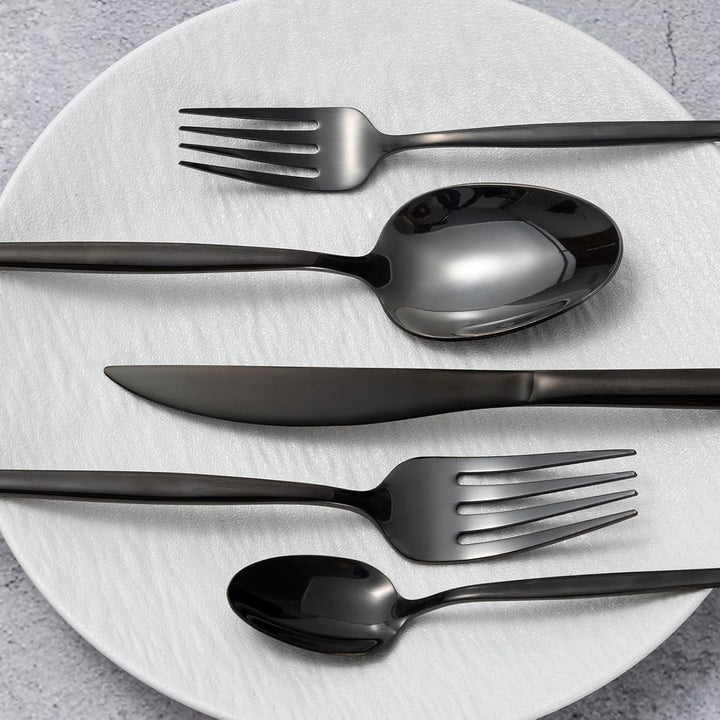 Besteck Set, LAZAHOME 30-teilig Besteckset für 6 Personen mit Messer Gabel Löffel, Edelstahl Essbest