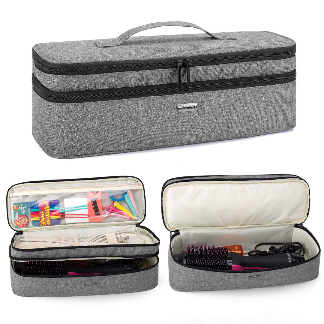 Teamoy Aufbewarhungstasche für Warmluftbürste Haartrockner, Glättender Styler Tragetasche, Reisetasc