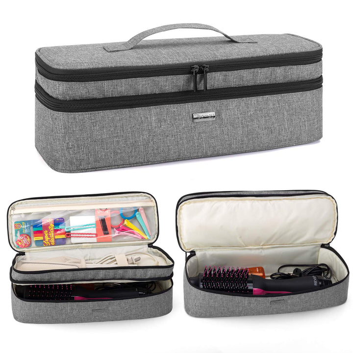 Teamoy Aufbewarhungstasche für Warmluftbürste Haartrockner, Glättender Styler Tragetasche, Reisetasc