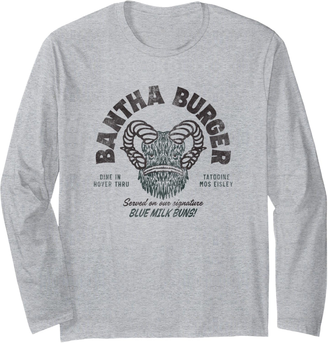 Star Wars Bantha Burger Black Langarmshirt