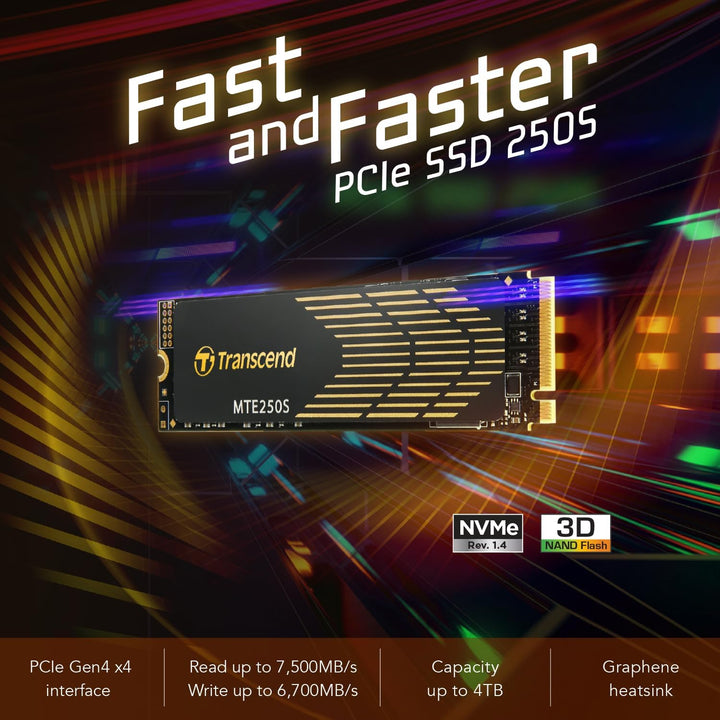 Transcend 2TB M.2 2280 PCIe Gen4x4 NVMe 3D TLC 2T 22mm x 80mm x 3.77 mm, 2T 22mm x 80mm x 3.77 mm