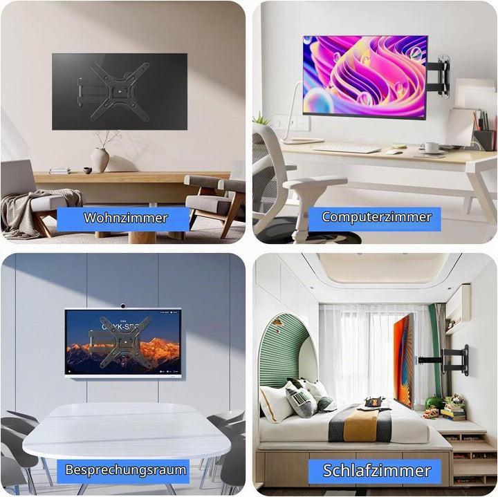 Suptek TV-Wandhalterung für 13-42 Zoll Fernseher, Drehbare, Schwenkbare, Neigbare TV-Wandhalterung m