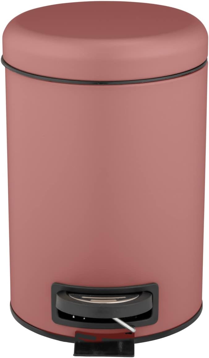 WENKO Treteimer Leman, 3 Liter, mit herausnehmbarem Einsatz, aus lackiertem Stahl, 17 x 25 x 22,5 cm