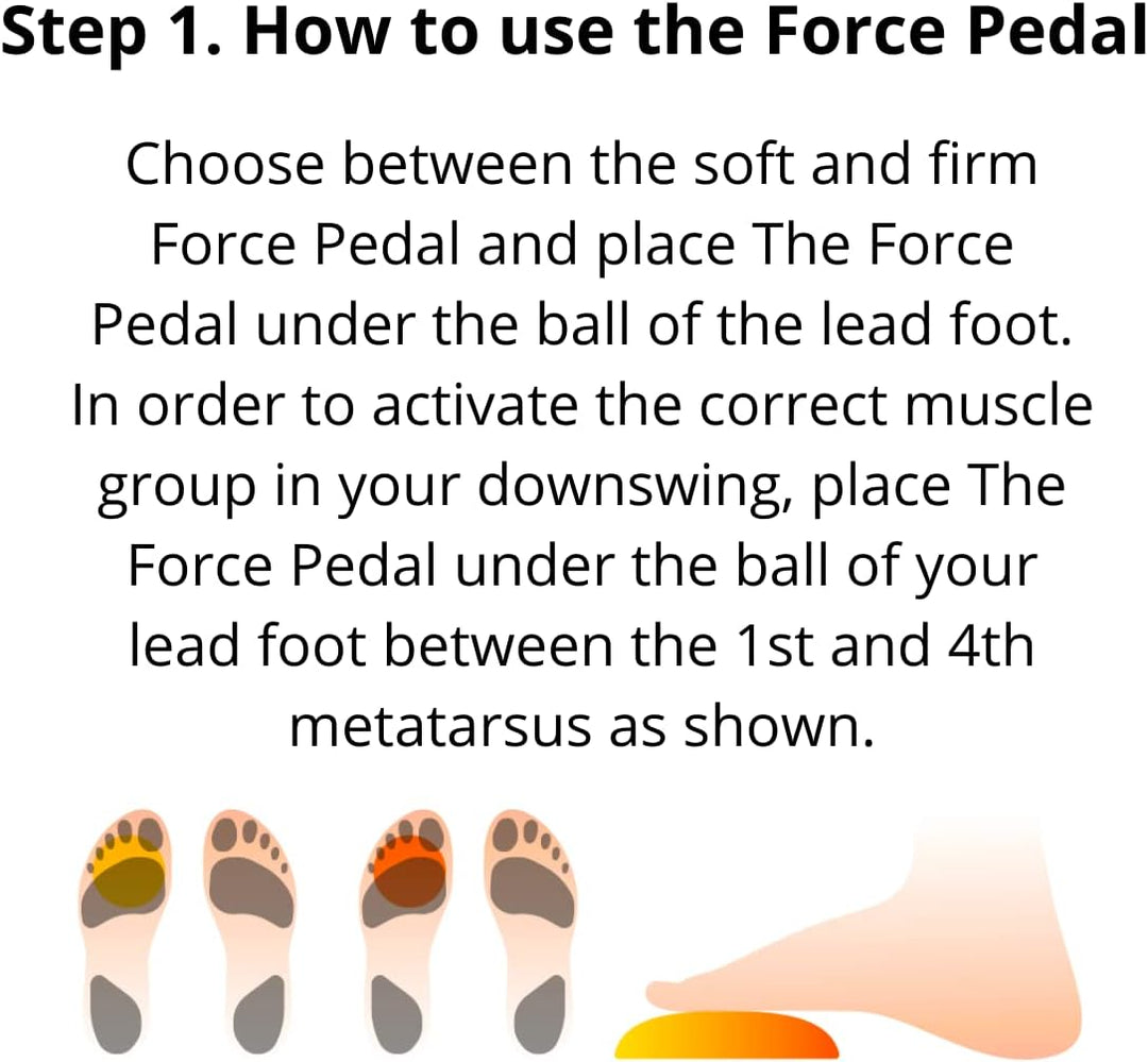 The Force Pedal - Golf Trainingshilfe - Erhöhung der Schlägerkopfgeschwindigkeit - Bodenreaktionskra
