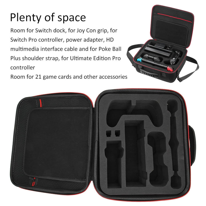 Annadue Tragetasche für Nintendo Switch/Switch OLED Modell (2021), Tragbare Reisetragetasche, Hartsc