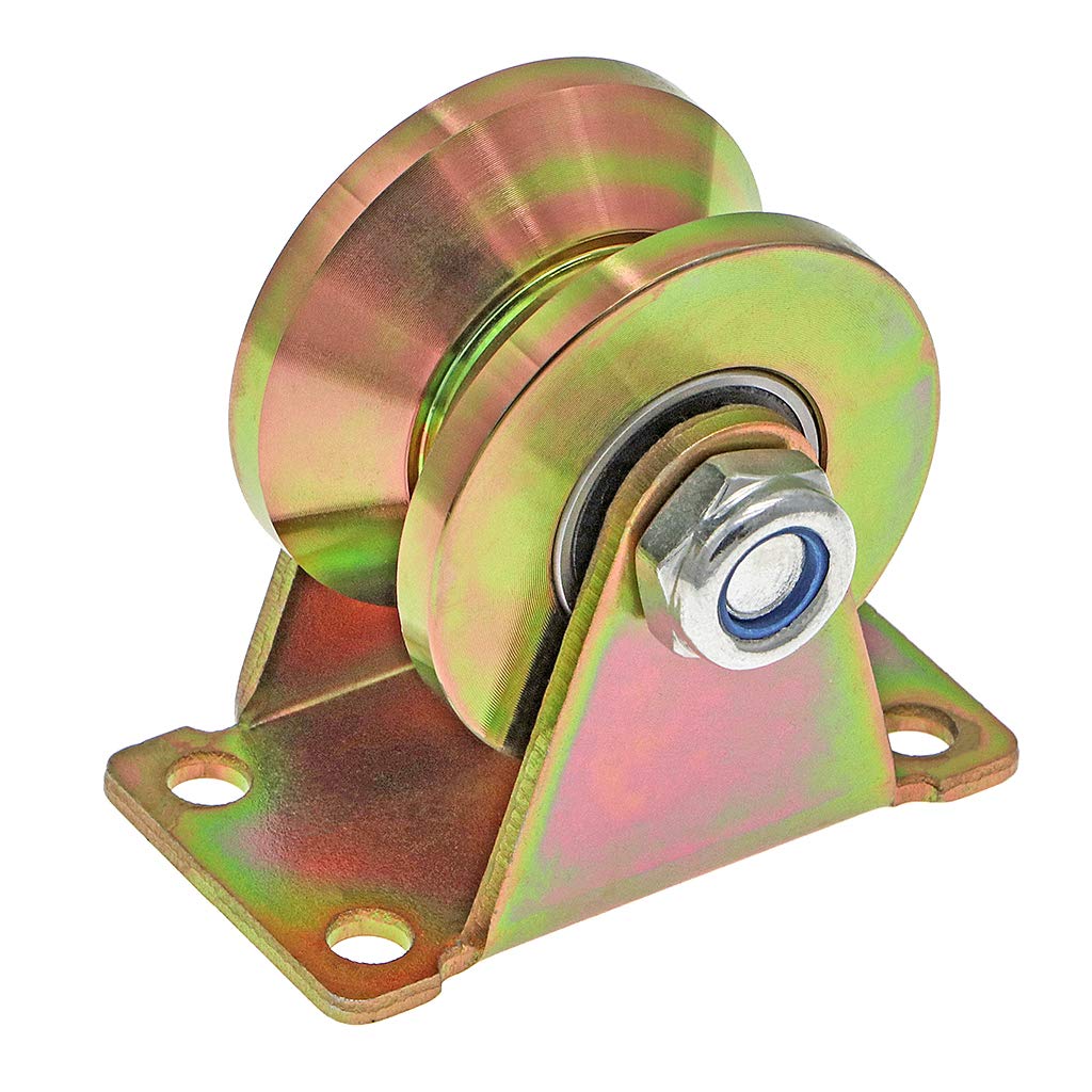 Skelang 4 Stück Rillenrad, 50mm Schiebetorräder, Stahlräder mit V-Nut, für Schiebetor, Werkstor, Gan