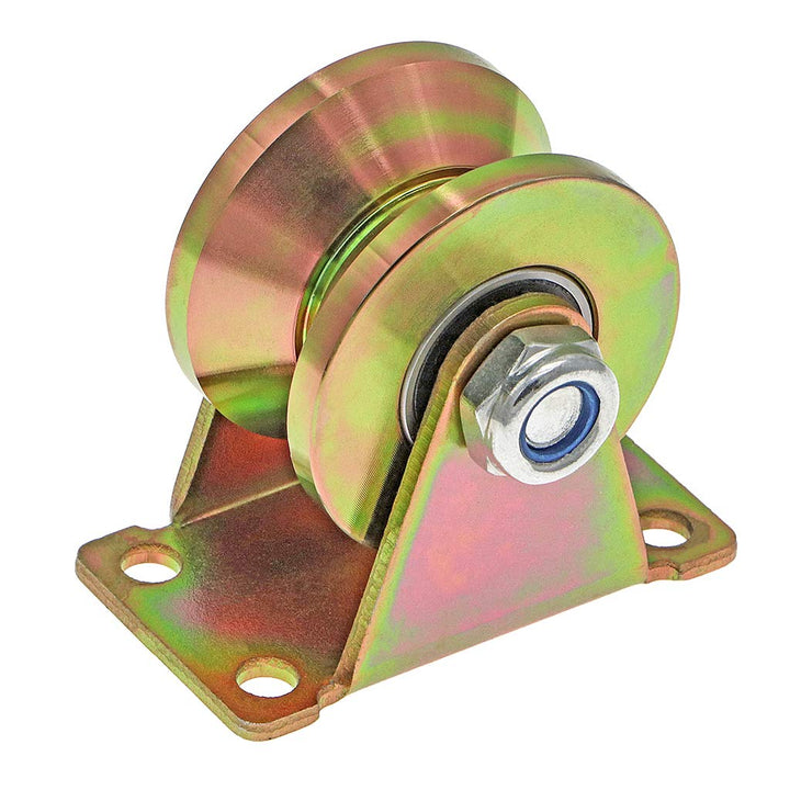 Skelang 4 Stück Rillenrad, 50mm Schiebetorräder, Stahlräder mit V-Nut, für Schiebetor, Werkstor, Gan
