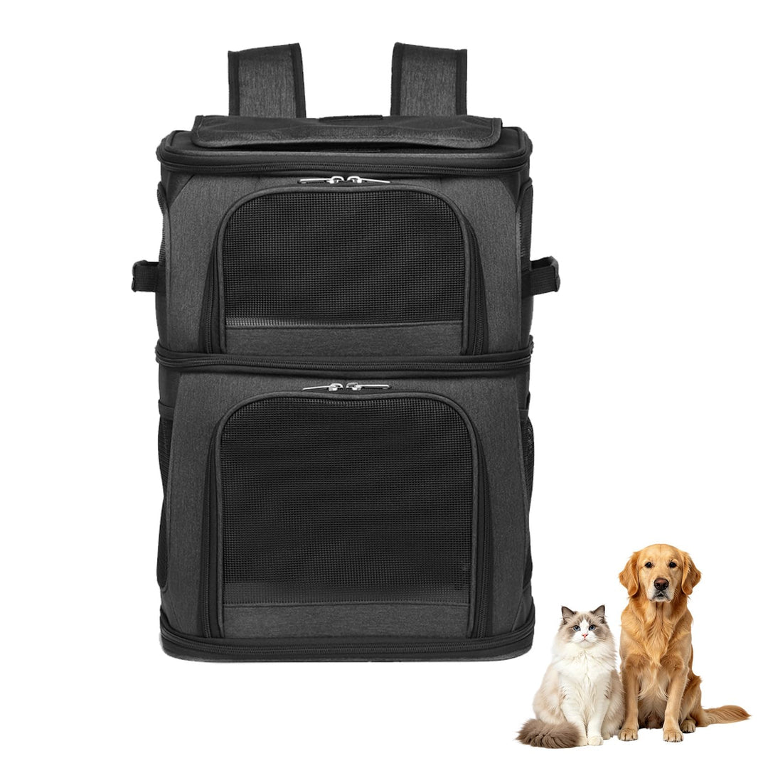 Katzenrucksack Grosse Katzen, Hunderucksack mit 7 Belüftungsfenstern, Zusammenklappbar Katzentranspo