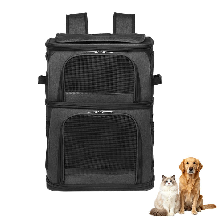 Katzenrucksack Grosse Katzen, Hunderucksack mit 7 Belüftungsfenstern, Zusammenklappbar Katzentranspo