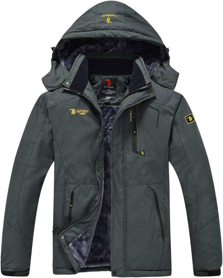 YSENTO Herren Skijacke Winterjacke Softshelljack Wasserdicht Warm Gefüttert Outdoor Funktionsjacke m