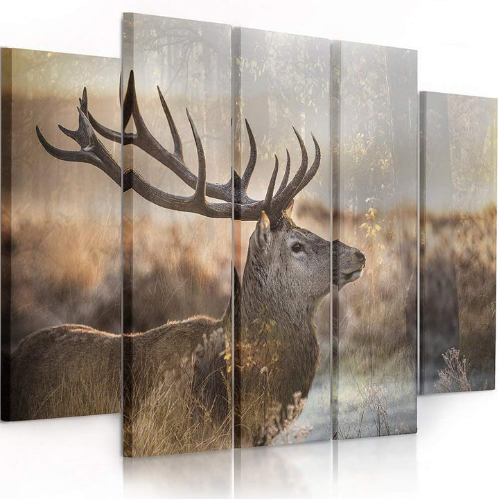 Feeby. Leinwandbild - 5 Teile - Bilder, Wand Bild, Wandbilder, Kunstdruck XXL, 5-Teilig, Typ B, 200x