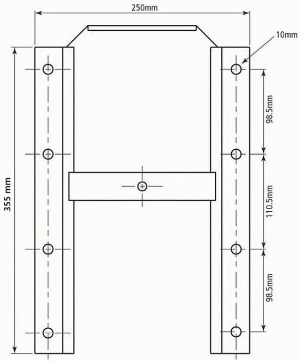 SPAREX Kornschieber 250x355mm für landwirtschaftliche Anhänger zur Getreidedosierung, Getreideschieb