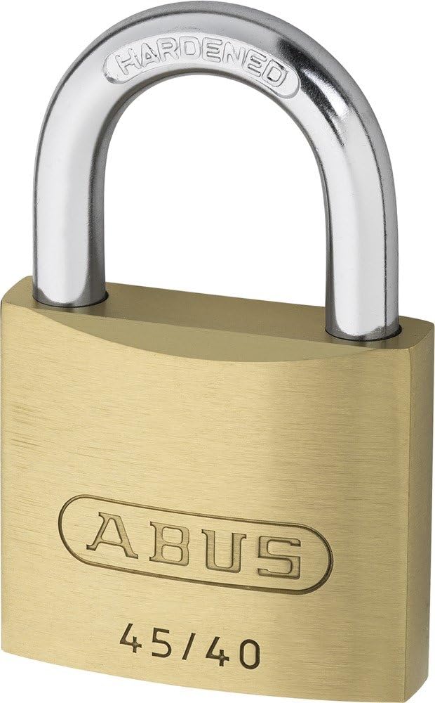 ABUS Vorhängeschloss 45/40 aus Messing - 3er Set - mit Präzisions-Stiftzylinder mit Pilzkopfstiften