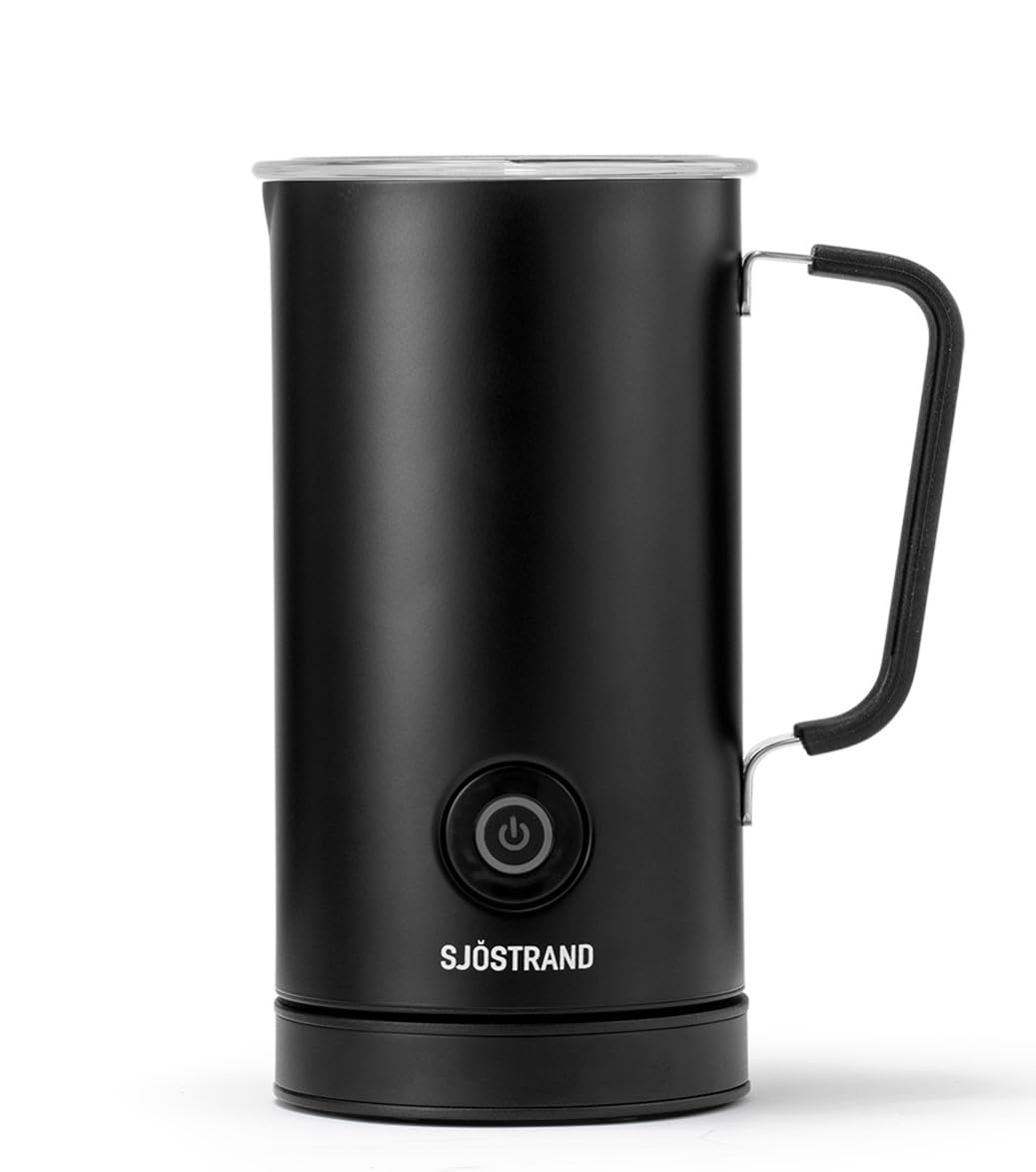 Sjöstrand Coffee Elektrischer Milchaufschäumer - Edelstahl, Für Heisse & Kalte Milch, Antihaftbeschi