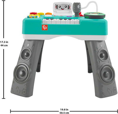 FISHER-PRICE Lernspass DJ Spieltisch - musikalisches Lernspielzeug mit 3 Klavierspielmodi, SPANISH+P