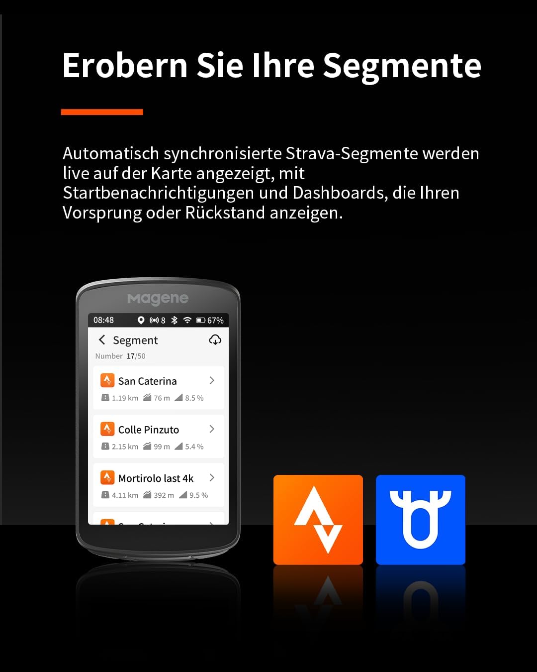 Magene C706 GPS Fahrradcomputer, Kartennavigation, 3,3-Zoll-Farb-Touchscreen, Dualband-Positionierun