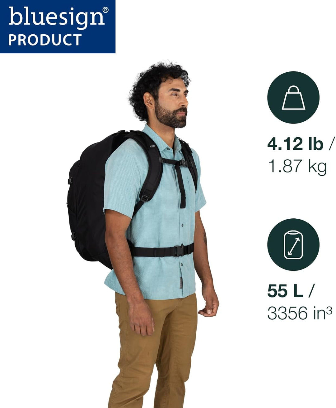 Osprey Herren Farpoint 55 Backpack O/S Tan Concrete, O/S Tan Concrete