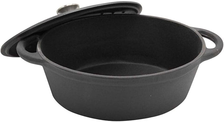 Gusseisen Bräter Topf Oval Deckel Induktion 6.2L 33cm KINGHOFF KH-1531