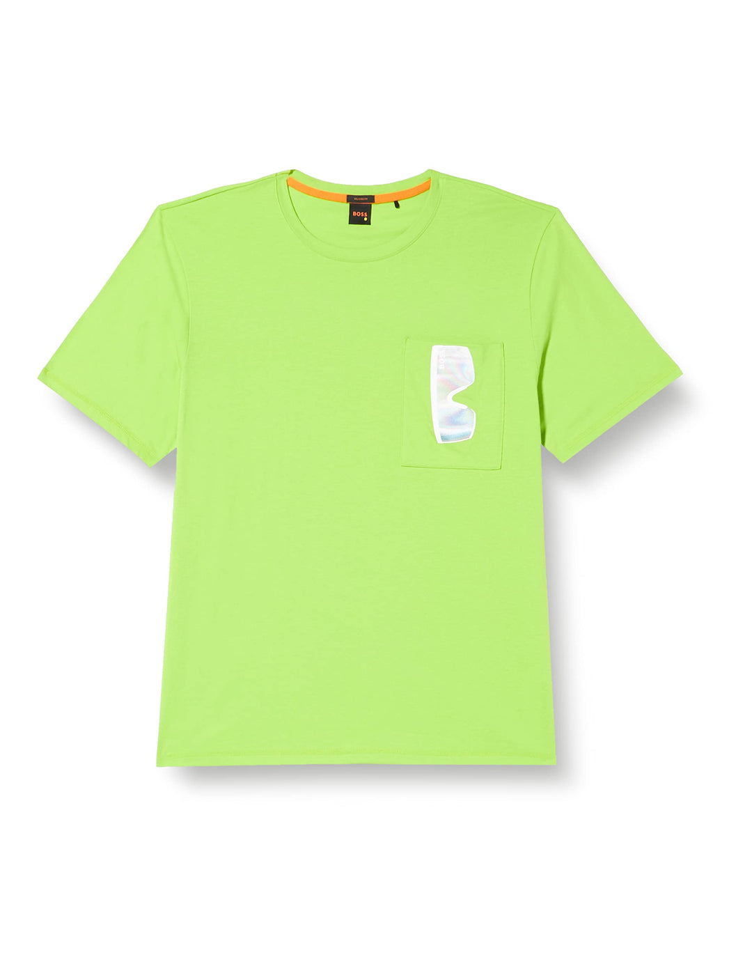 BOSS Herren TeeVibes Relaxed-Fit T-Shirt aus Baumwolle mit Print auf Vorder- und Rückseite M Bright