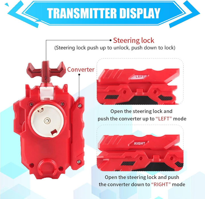 Gyroscope Turbo Set, 3D Arena Metall Fusion KampfKreisel, Mit Battling Top Launcher, Geschenk-Sets(1