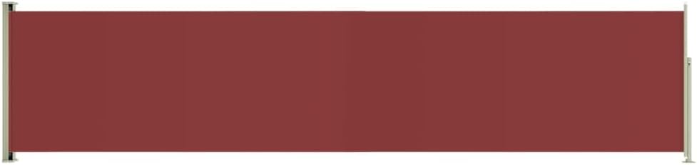 puraday 140x600 cm Seitenmarkise Ausziehbar Rot Terrassen-Sichtschutz Balkon Seitenwand Stilvolle Se
