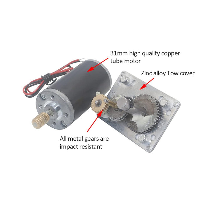 YWBL-WH DC 12V Getriebemotor Hohe Torsionsgeschwindigkeit Reduzieren Sie den elektrischen Getriebemo