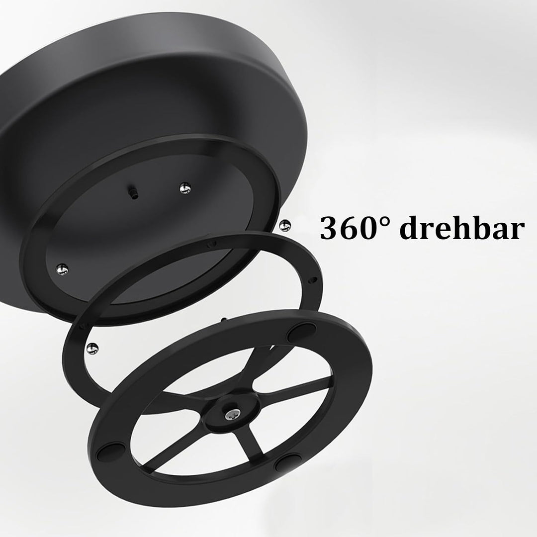 3 Stück 30cm Lazy Susan Drehteller, 360° drehbar Gewürzregal Drehteller Organizer Schwarz Metall, Dr