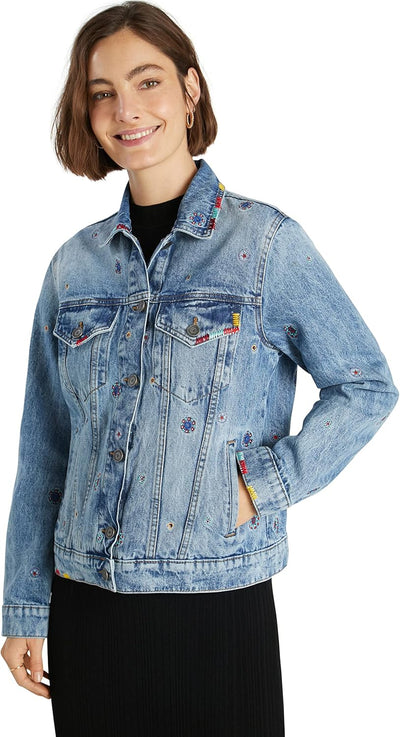 Desigual Damen Chaq_Julieta Denim Jacket XS Blau 5053, XS Blau 5053