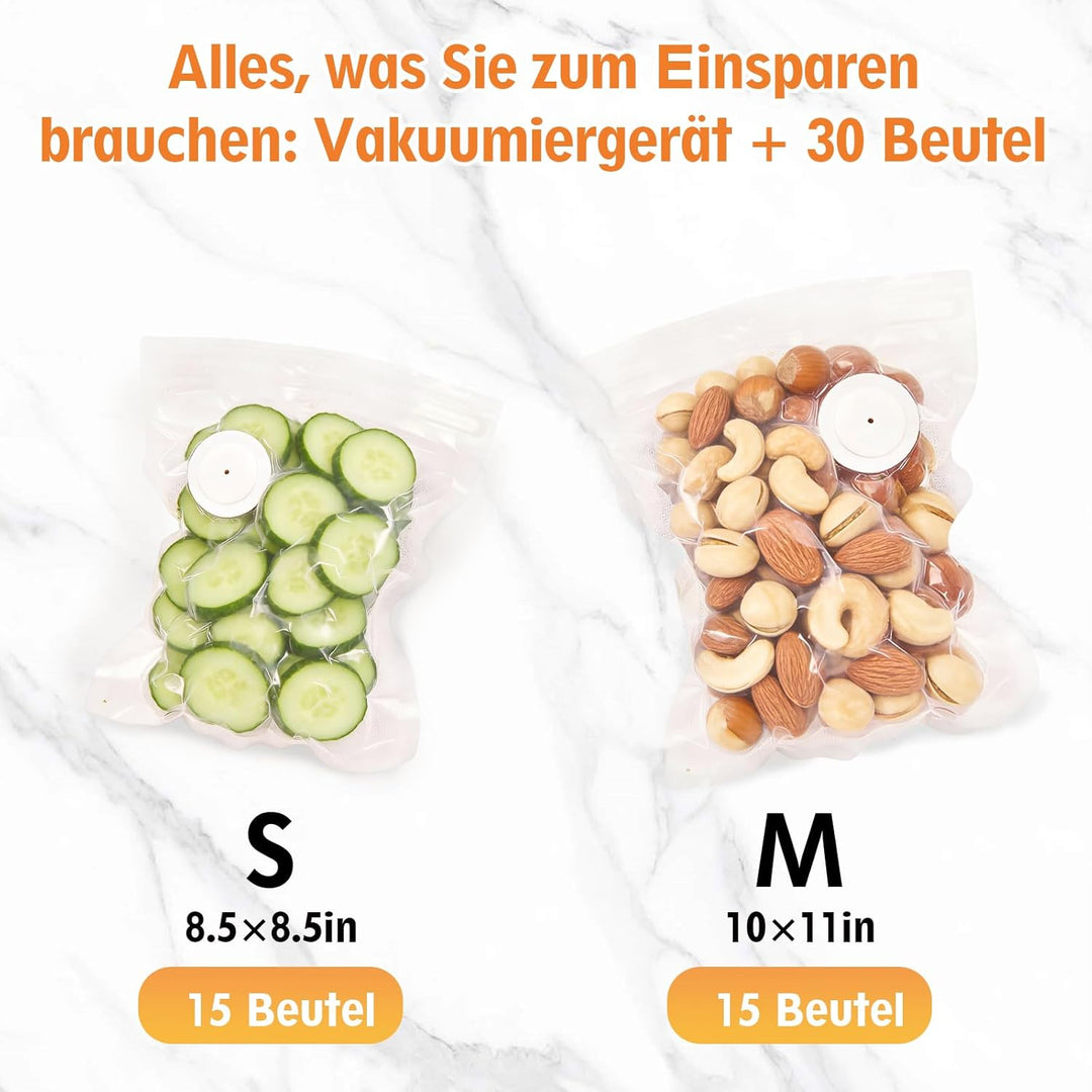 Vakumierergerät für Lebensmittel, tragbares Vakuumiergerät zur Aufbewahrung von Lebensmitteln, leist