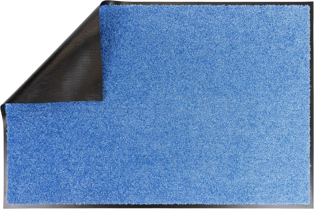 Primaflor Schmutzfangmatte CLEAN – Blau, 60x90 cm | Saugstarke, Schwer entflammbare Fussmatte | Ruts