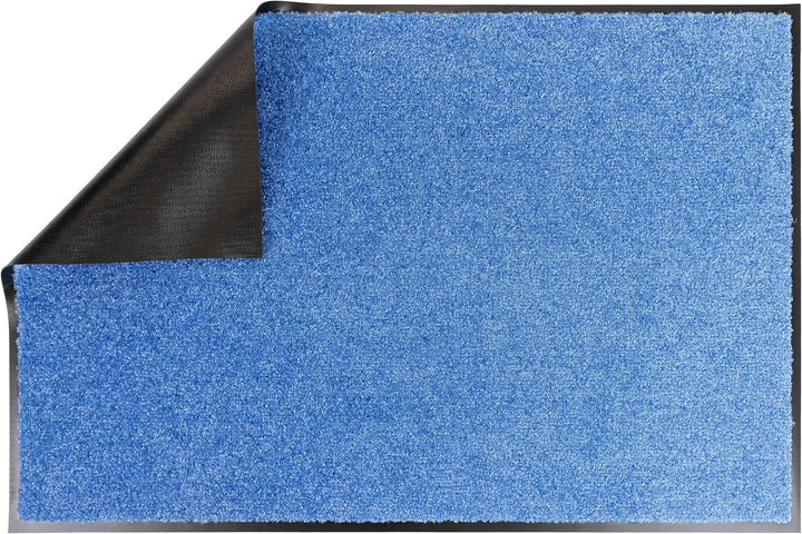 Primaflor Schmutzfangmatte CLEAN – Blau, 60x90 cm | Saugstarke, Schwer entflammbare Fussmatte | Ruts